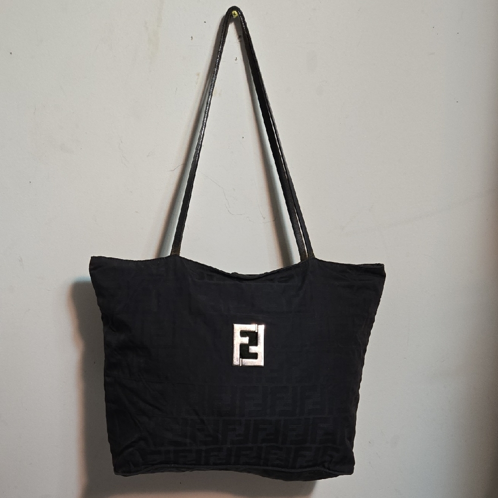 Fendi Black Logo Tote Bag
